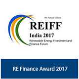 Renewable Energy Investment and Finance Forum 2017 - Finance award logo