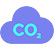 Icon representing carbon dioxide emissions